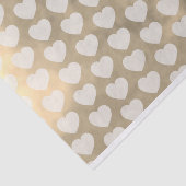 Papier Mousseline Coeurs flottants sur les nuages d'or Mariage Roman (Détail)