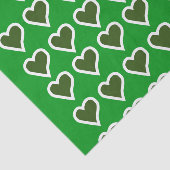 Papier Mousseline Coeurs irlandais verts (Détail)