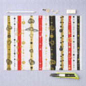 Papier Mousseline Coeurs mignons motif de gribouillage main (Artisanat)