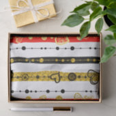 Papier Mousseline Coeurs mignons motif de gribouillage main (Cadeau)