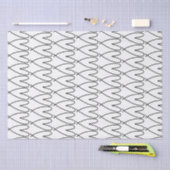 Papier Mousseline Coeurs mignons Whimsical Noir & Blanc (Artisanat)