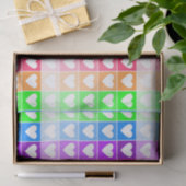 Papier Mousseline Coeurs Ombres (Cadeau)