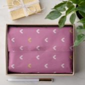 Papier Mousseline Coeurs or rose chic (Cadeau)