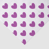 Papier Mousseline Coeurs polka violet sur blanc (Détail)