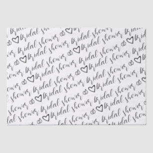 Papier Mousseline Coeurs romantiques Anneaux Motif rose Fête des mar