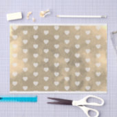 Papier Mousseline Coeurs romantiques sur la découpage Mariage d'or m (Artisanat)