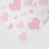 Papier Mousseline Coeurs roses (Détail)
