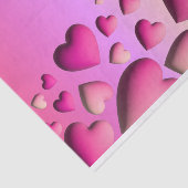 Papier Mousseline Coeurs roses en 3D mignonnes La Saint Valentin (Détail)