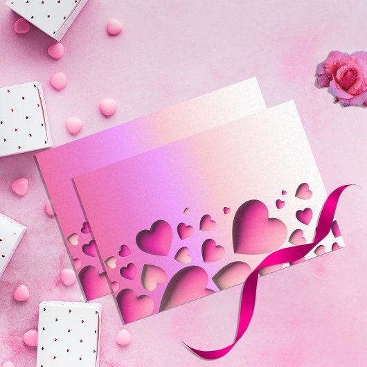 Papier Mousseline Coeurs roses en 3D mignonnes La Saint Valentin