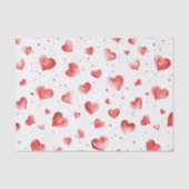 Papier Mousseline Coeurs rouges (Recto)
