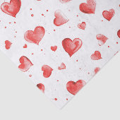 Papier Mousseline Coeurs rouges (Détail)