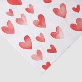 Papier Mousseline Coeurs rouges (Détail)