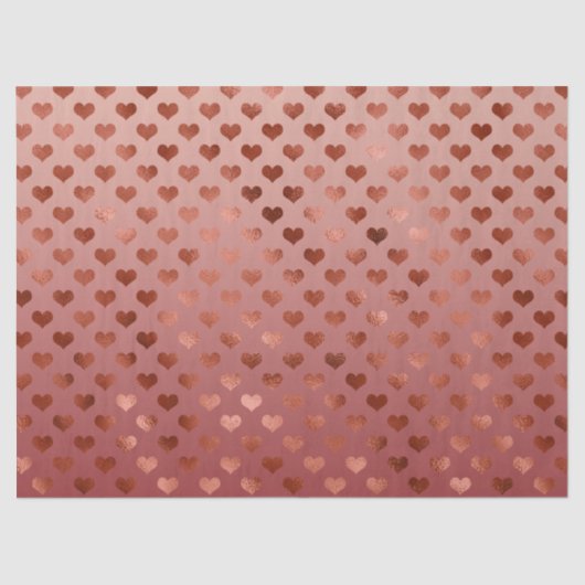 Papier Mousseline Coeurs rouges (Recto)