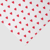 Papier Mousseline Coeurs rouges et blancs Saint Valentin (Détail)