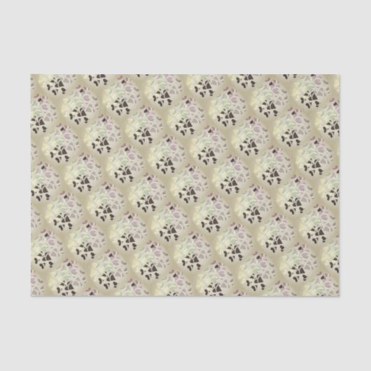 Papier Mousseline Coeurs rustiques (Recto)