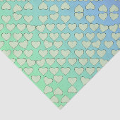 Papier Mousseline Coeurs sur coloré (Détail)