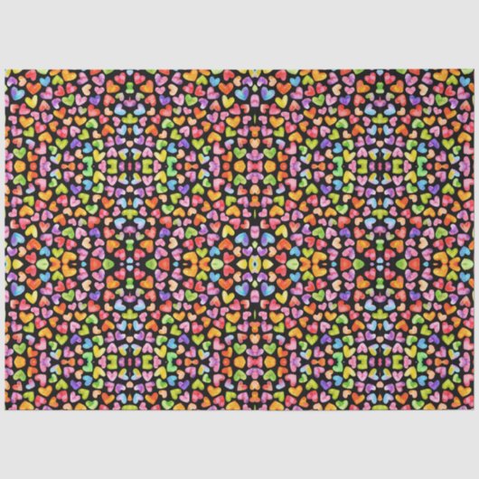 Papier Mousseline Coeurs une explosion (Recto)