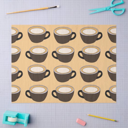 Papier Mousseline Coffee Cup Pattern (Artisanat)