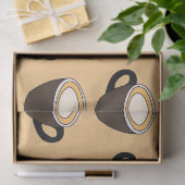 Papier Mousseline Coffee Cup Pattern (Cadeau)