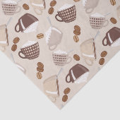 Papier Mousseline Coffee Time Cups Brown Grains Caffeine Lover Drink (Détail)