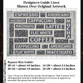 Papier Mousseline Coffee Typography Rustic Burlap Word FC5 Decoupage