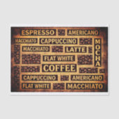 Papier Mousseline Coffee Typography Rustic Burlap Word FC6 Decoupage (Recto)