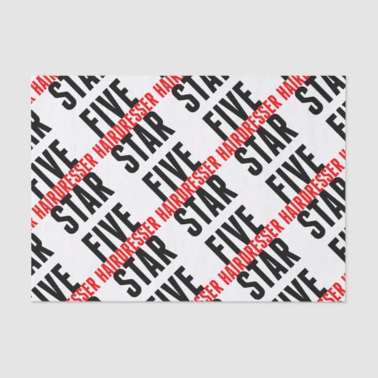 Papier Mousseline Coiffeur cinq étoiles (Recto)