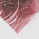 Papier Mousseline Coiffure en plumes roses avec découpage en couronn (Détail)