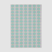 Papier Mousseline Col cravate turquoise vert bleu rose (Recto)