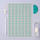 Papier Mousseline Col cravate turquoise vert bleu rose (Artisanat)