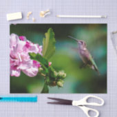 Papier Mousseline Colibri à gorge rubis - Photo originale (Artisanat)