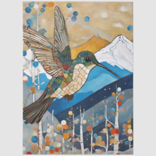 Papier Mousseline Colibri Découpage Heureux