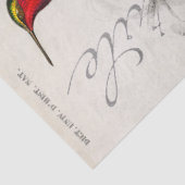 Papier Mousseline Colibri Nest Vintage français Postmark Decoupage (Détail)