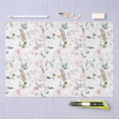 Papier Mousseline Colibri rose de feuillage (Artisanat)