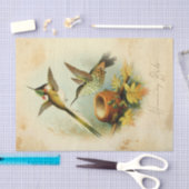 Papier Mousseline Colibris élégants (Artisanat)