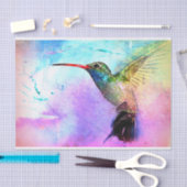 Papier Mousseline Colibris et aquarelle (Artisanat)