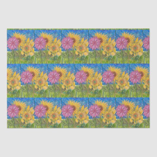 Papier Mousseline Collaboration Sunflower (Recto)