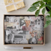 Papier Mousseline Collage Abstrait des années 60 (Cadeau)