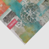 Papier Mousseline Collage Abstrait Média mixte Abstrait (Détail)