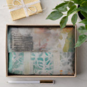 Papier Mousseline Collage Abstrait Média mixte Abstrait (Cadeau)