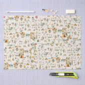 Papier Mousseline Collage botanique vintage (Artisanat)