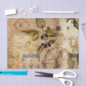 Papier Mousseline Collage botanique vintage (Artisanat)