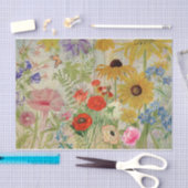 Papier Mousseline Collage botanique vintage Fleur sauvage (Artisanat)