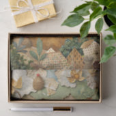 Papier Mousseline Collage Campagnard Rustique avec Création de Poule (Cadeau)