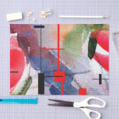 Papier Mousseline collage d'art abstrait, médias mélangés et (Artisanat)