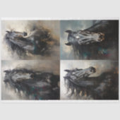 Papier Mousseline Collage de Cheval Sauvage 4 papier de découpage (Recto)