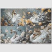 Papier Mousseline Collage de cygne Découpage (Recto)