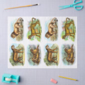 Papier Mousseline Collage de découpage de tigre vintage (Artisanat)