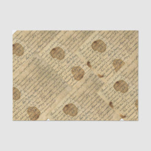 Papier Mousseline Collage de découpage d'écriture manuscrite de scri