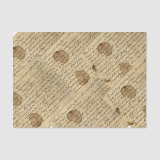 Papier Mousseline Collage de découpage d'écriture manuscrite de scri (Recto)